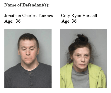 Toomes, Jonathan Charles and Hartsell, Coty Ryan