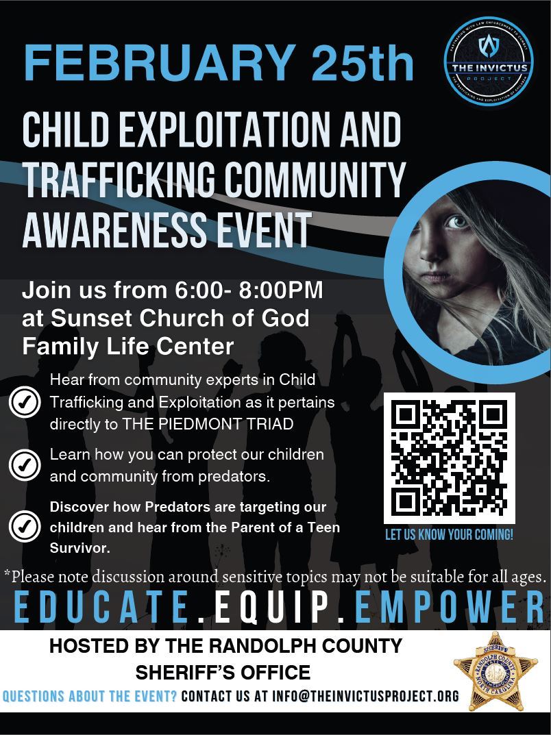 Child Exploitation and trafficking community awareness event