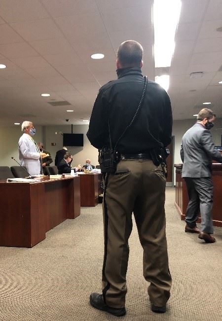 Bailiffs are sworn deputies who provide security for the courts and the Courthouse.